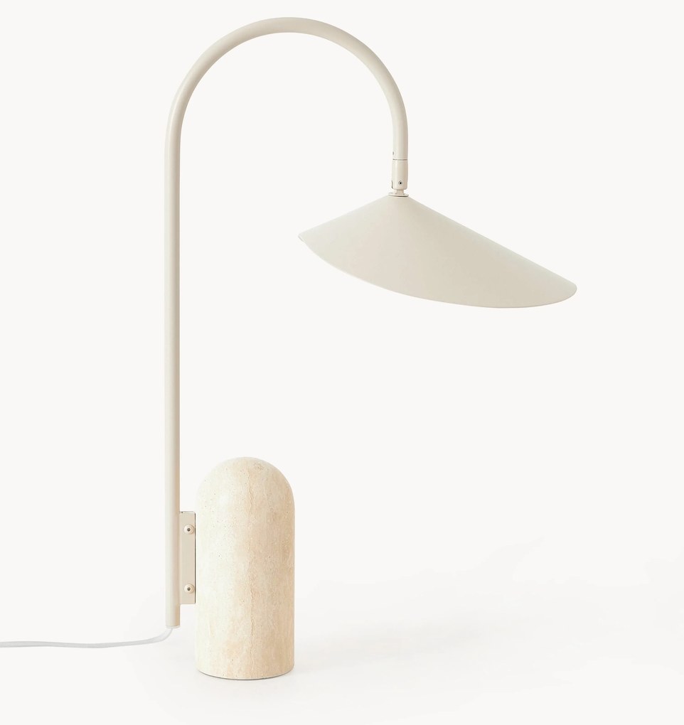 Lampada da tavolo grande regolabile con base in marmo Arum