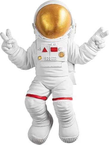 Decorazione da muro 47x35 cm astronaut oro