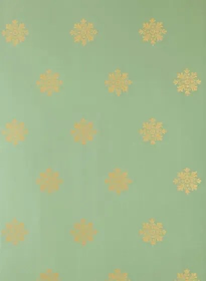 Farrow & Ball Carta da parati Brockhampton Star - Suffield Green/ Gold