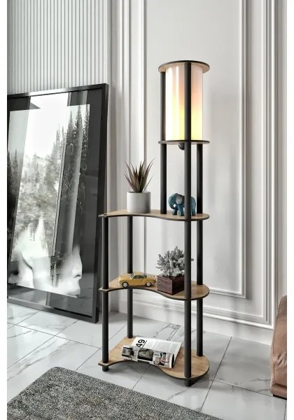 Lampada da terra NOTO con ripiani 1xE27/40W/230V beige/nero