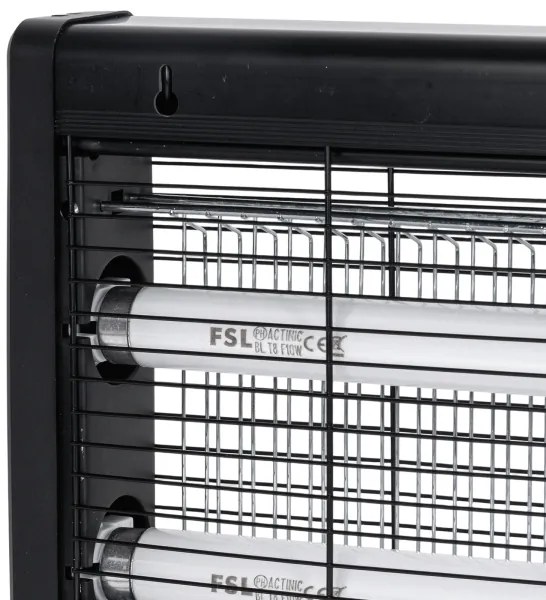 Brilagi - Trappola elettrica per insetti 2xUV/10W/230V 60 m2 nera