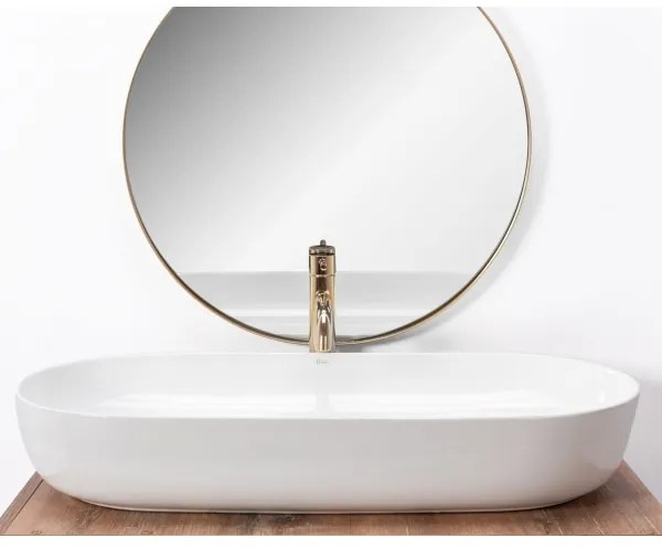 REA-U0563 - Lavabo da appoggio CLEO 41x81 cm ceramica/bianco lucido