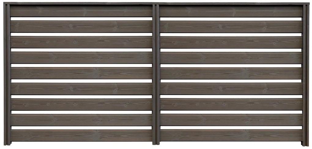 Pannello componibile Thermowood grigio in legno H 178.4 x L 350.2 cm, 2 pezzi