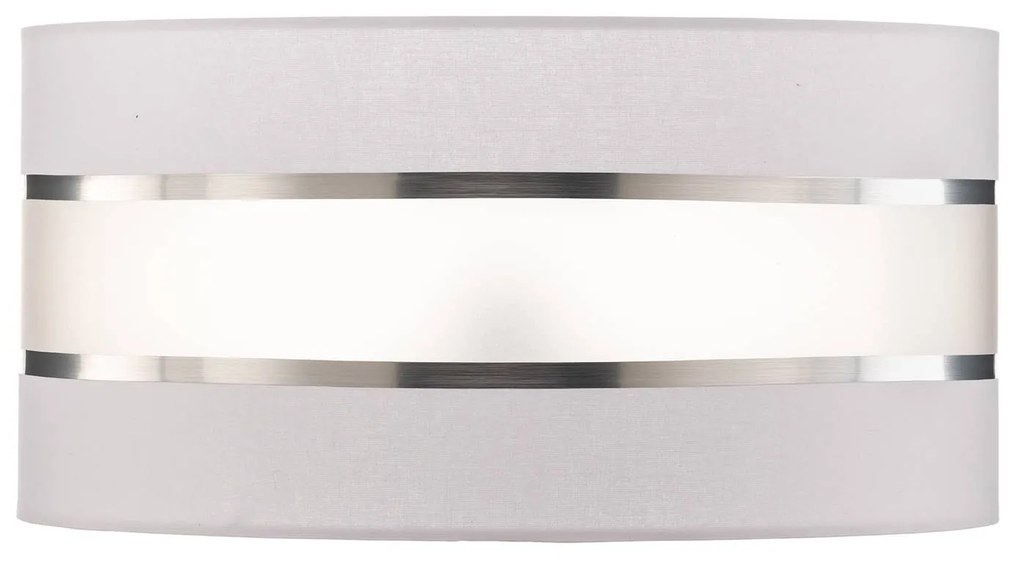 HELAM Paralume Helen E27 Ø40/altezza 20 cm bianco/argento