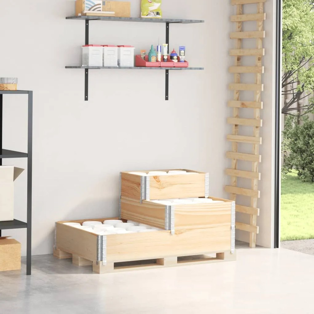 Fioriera Rialzata 3 Livelli 120x80 Cm Legno Massello Di Pino /