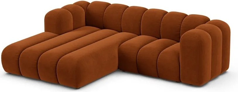 Divano angolare arancione ad angolo sinistro Lupine - Micadoni Home