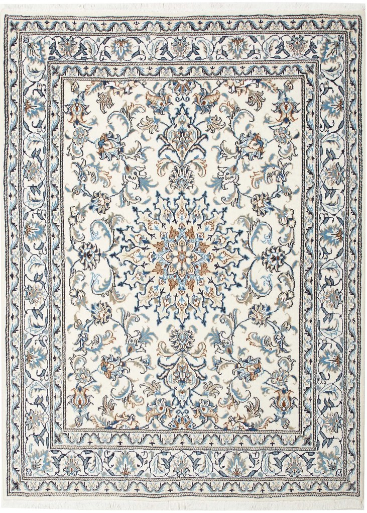 Nain Tappeto 200x150 Beige (Iran) Annodato A Mano