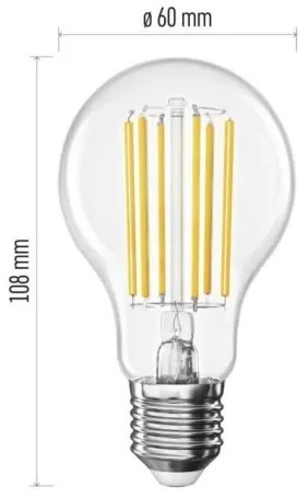 Lampadina LED FILAMENT A60 E27/7,2W/230V 2700K Classe energetica A
