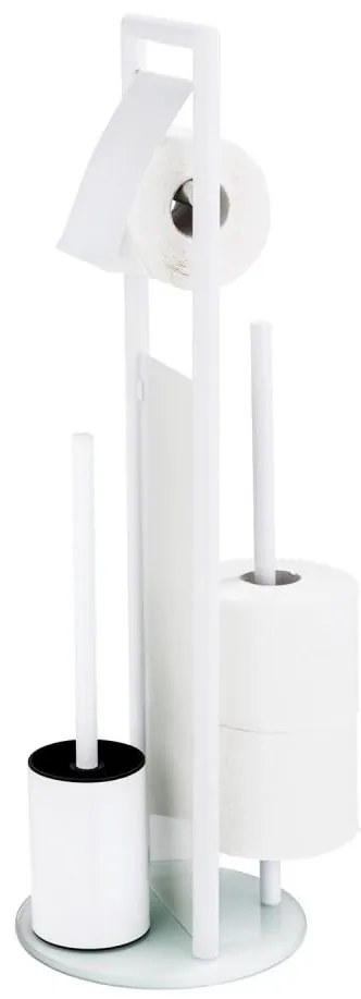 WENKO 24983800 - Set WC RAVINA 20x70 cm acciaio inox/bianco