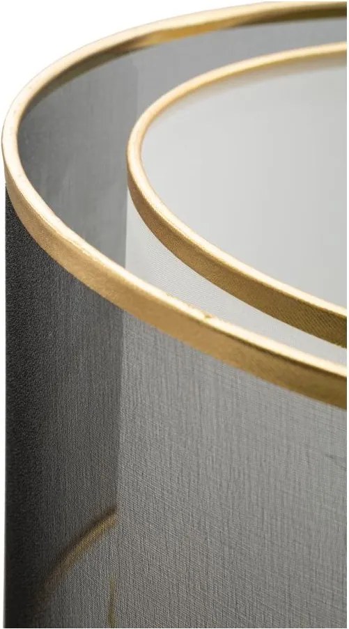 Lampada da terra nera/dorata con paralume in tessuto (altezza totale 153 cm) Levels – Mauro Ferretti