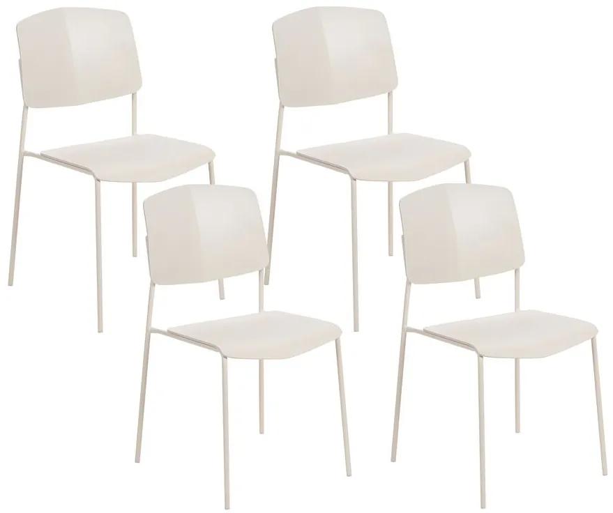Set di 4 sedie da pranzo beige ASTORIA Beliani