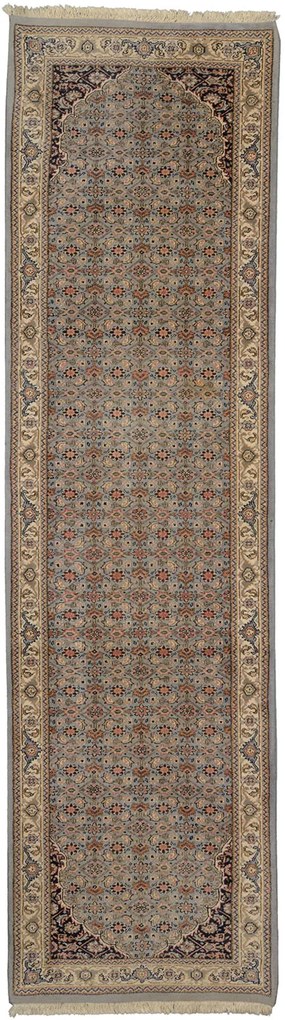 Persian Tappeto 300 x 80 Blu (Indian) Annodato A Mano