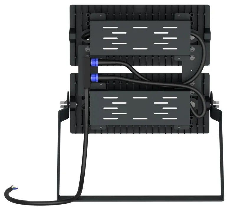 Faro Modulare LED 400W IP66, 167lm/W, No Flickering con driver Philips Colore Bianco Naturale 4.000K, Scegli l'angolo di illuminazione Asimmetrica 50°, Scegli le staffe dei moduli Fisse