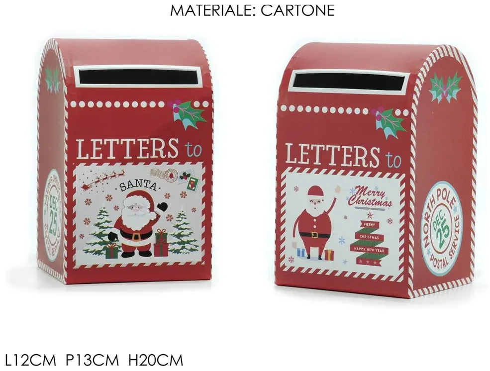 Cassetta Lettere Per Babbo Natale Cassetta Della Posta Natalizia Per Letterine Di Babbo Natale 20cm | BIANO