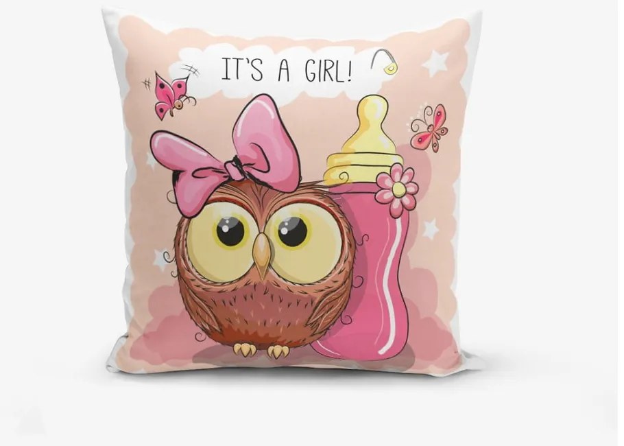 Federa da bambini 43x43 cm Girl Owl - Mila Home