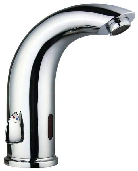 Rubinetto per lavabo a canna bassa getto laminare cristallino Espace cromato lucido
