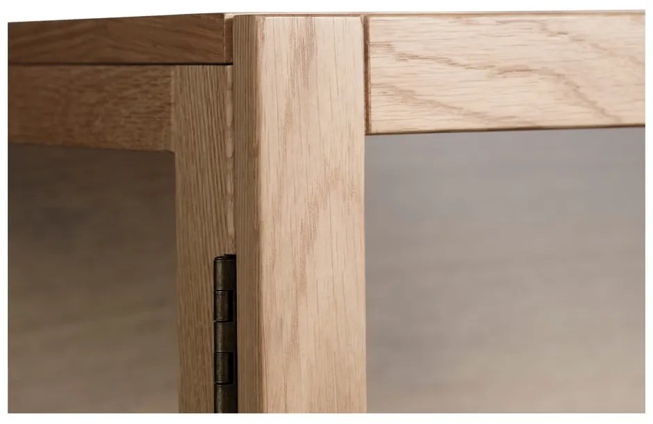 Vetrina in legno di quercia di colore naturale 190x90 cm Elba - Unique Furniture