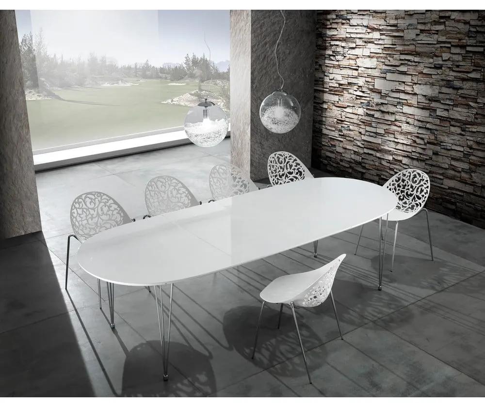 Tavolo da pranzo pieghevole con piano bianco 105x170 cm Elegant - Tomasucci