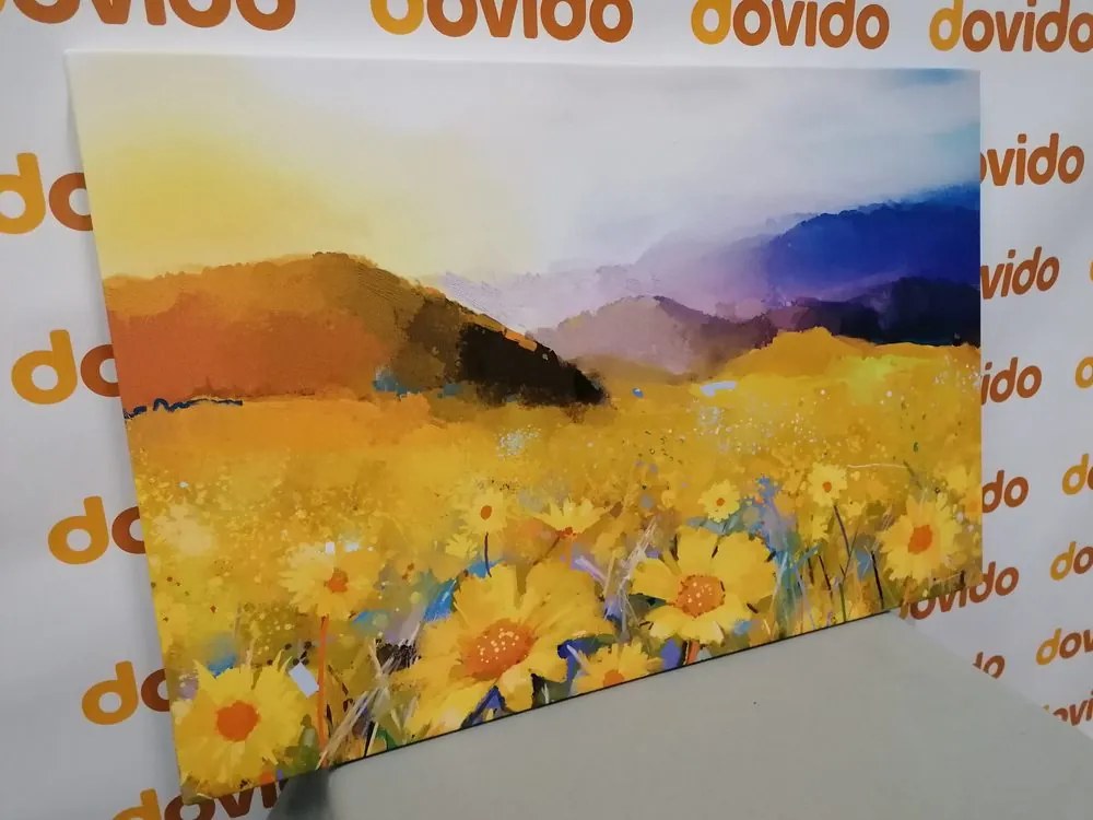 Stampa su tela – Campo pieno di margherite