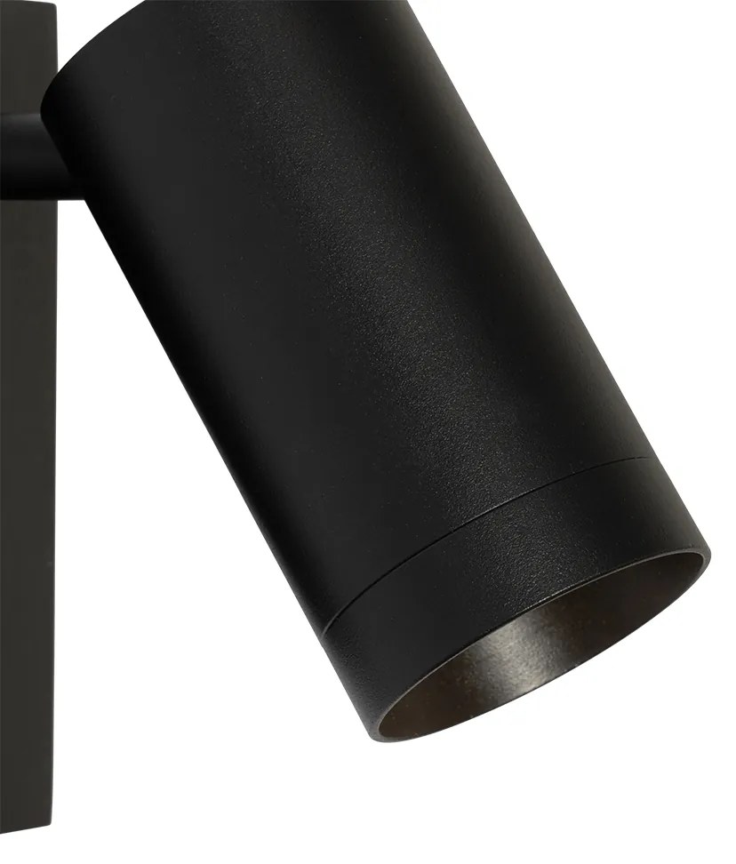 Lampada da parete smart nera regolabile con interruttore e Wifi GU10 50mm - Jeana Luxe