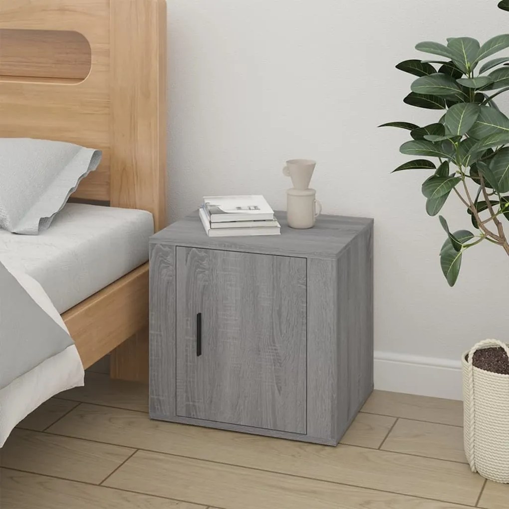 Comodino Grigio Sonoma 50x39x47 Cm /