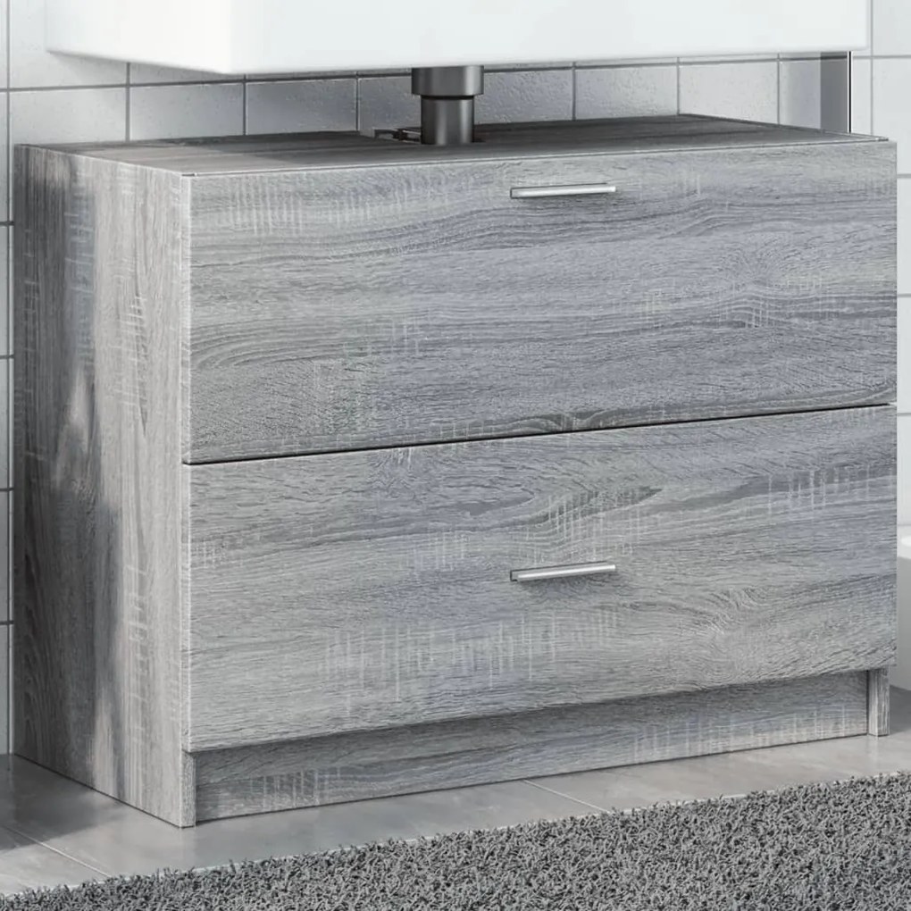 Mobile Lavabo Grigio Sonoma 78x37x59 Cm İn Truciolare /
