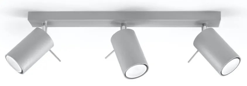 Plafoniera da soffitto in Acciaio 3xGU10 RING 3 Orientabile Grigia