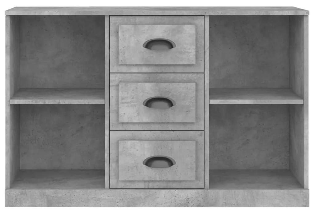 Credenza grigio cemento 104,5x35,5x67,5 cm in legno multistrato