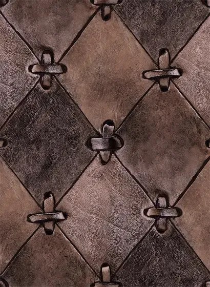 Rebel Walls Carta da parati panoramica Leather Rhombs - Vintage