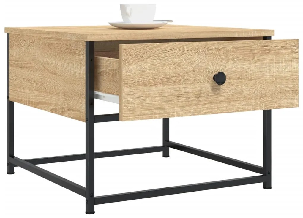 Tavolino da salotto rovere sonoma 51x51x40 cm legno multistrato