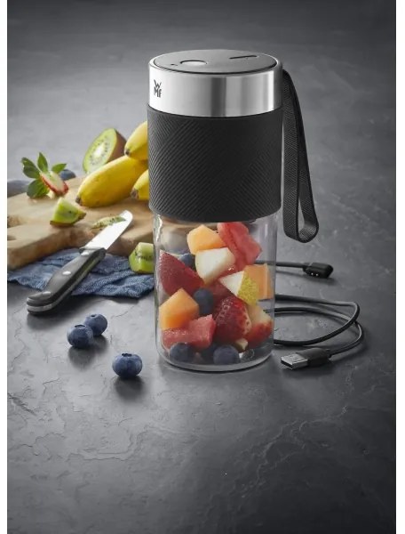 WMF - Frullatore da viaggio KITCHENminis 50W/7,4V 1200 mAh in acciaio inox