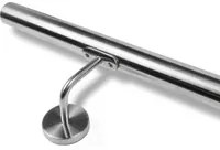 Corrimano tondo diametro 33,7 mm in acciaio inox con finitura satinata Lunghezza 160 cm