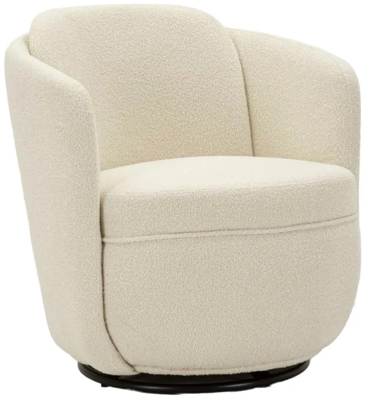 Poltrona Girevole Torino Crema 70X72X75 Alta Seduta 44,5