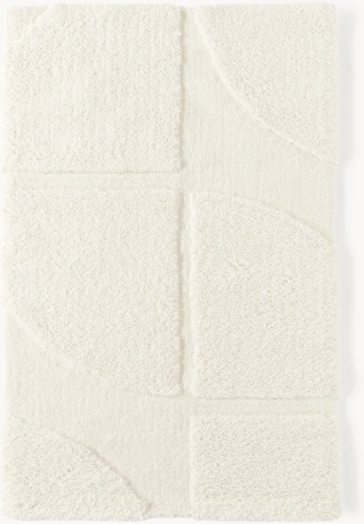 Tappeto soffice a pelo lungo con motivo in rilievo Jade