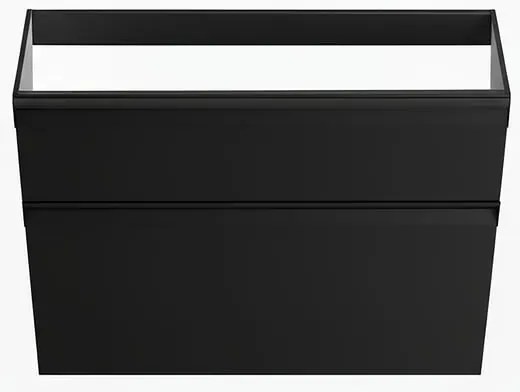 Mobile da bagno sospeso sotto lavabo L 79.5 x H 60 x P 45.5 cm antracite opaco, 2 cassetti VISOBATH Fusion