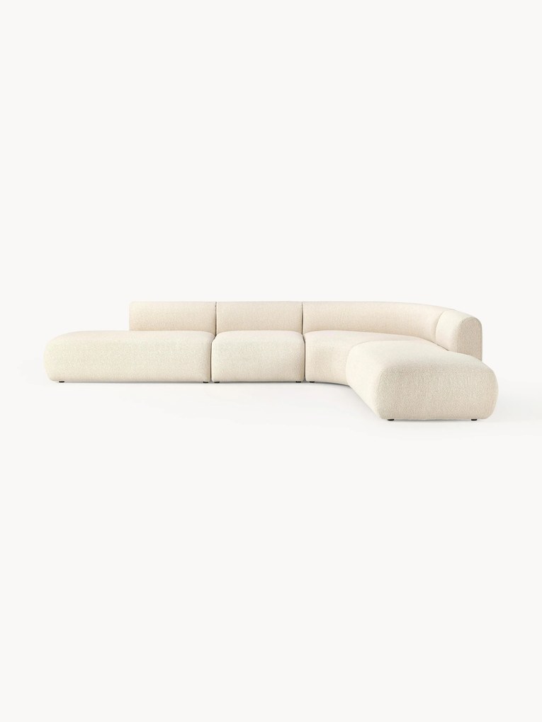 Divano angolare XL componibile in bouclé Sofia