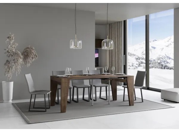 Consolle 90x40 cm allungabile a 196 cm NAXY SMALL Noce