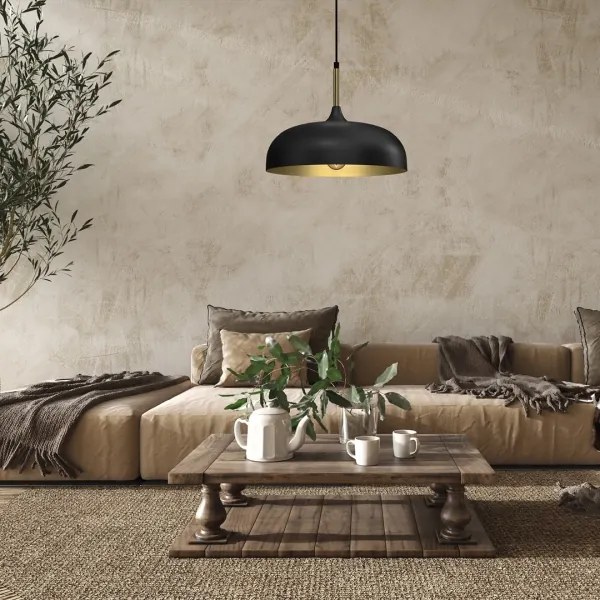 Brilagi - Lampadario a sospensione con filo ABRAHAM 1xE27/60W/230V diametro 35 cm nero