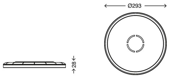 Briloner 3391-014 - Plafoniera LED FREE LED/18W/230V d. 29 cm