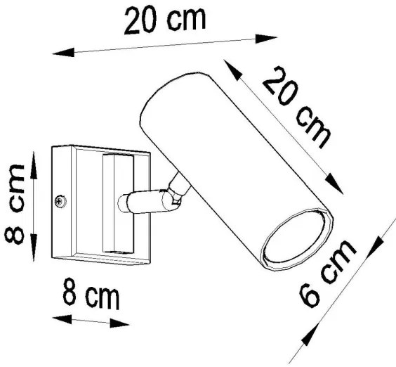 Luce Spot da parete DIREZIONE 1xGU10/40W/230V nero