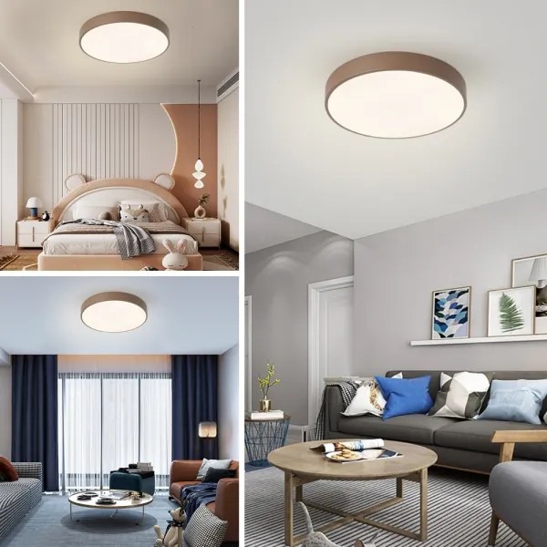 Brilagi - Plafoniera LED POOL, 60W, 230V, 3000/4000/6000K, 50 cm, marrone