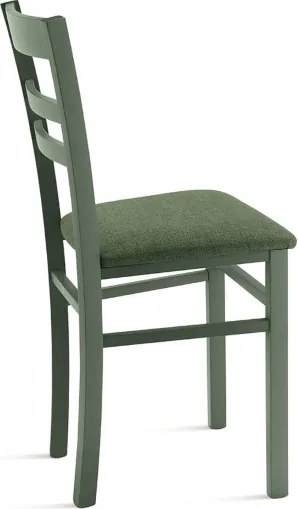 Sedia imbottita in tessuto Verde e sruttura in legno HOLLY 2 sedie