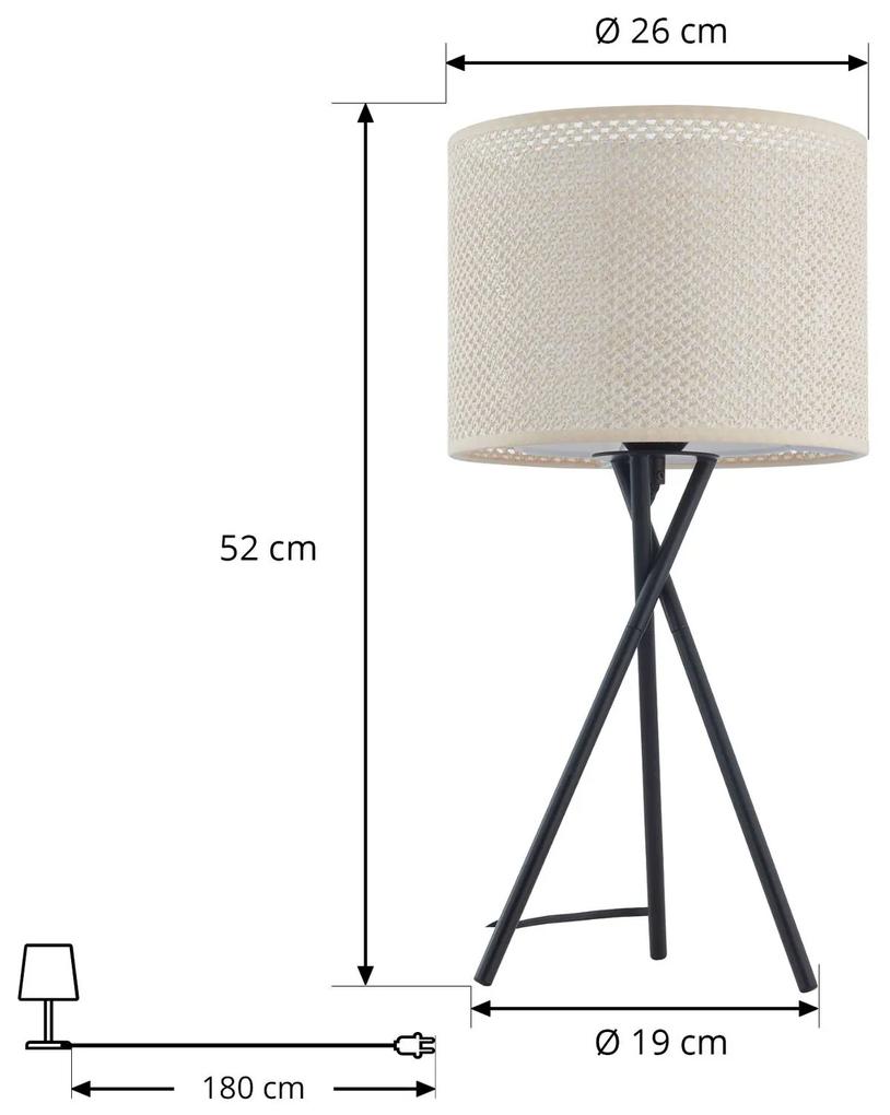 Lindby Soula lampada da tavolo stoffa Ø 26 cm