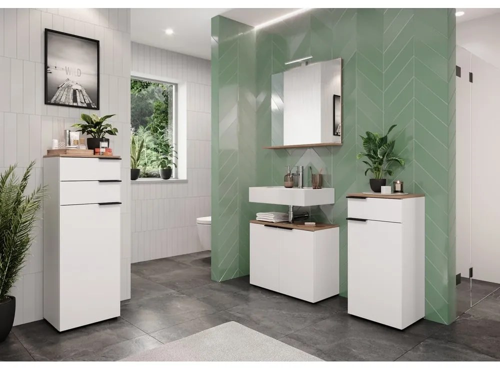 Specchio da parete con illuminazione/con ripiano 76x75 cm Menen – Germania