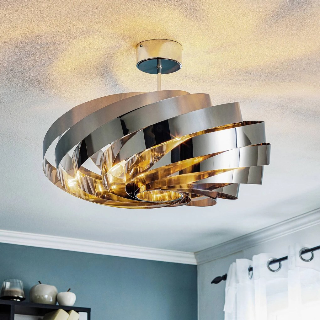 Plafoniera soffitto Vento Euluna, dimmerabile, Cromo / Argento, Soggiorno / Sala da pranzo, Metallo, Moderno, Plafoniera