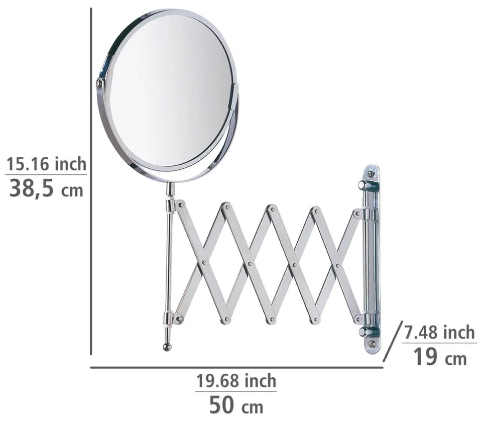 Specchio per make-up con ingrandimento (3x) ø 17 cm Exclusive – Wenko