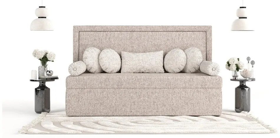 Letto singolo imbottito marrone chiaro 100x200 cm Scala - Maison de Rêve