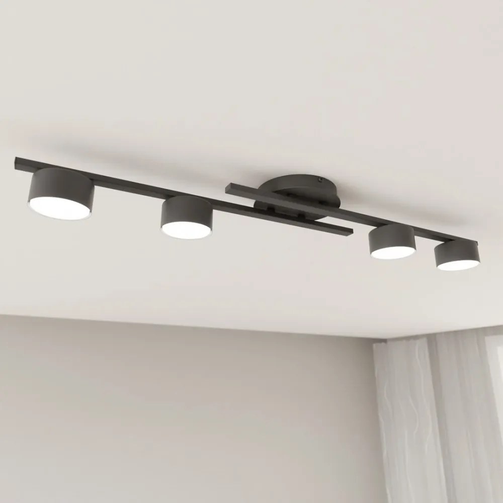 Lampada da soffitto in acciaio FRAGMENT 4 da interno 4xGX53 Colore del corpo Nero