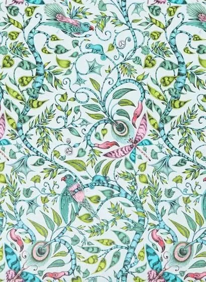 Exotische Tapete Rousseau von Clarke & Clarke - Eggshell