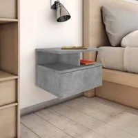 Comodini Pensili 2 pz Grigio Calcestruzzo 40x31x27cm Truciolato 800414